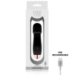 DOLCE VITA - UPPLADDNINGSBAR VIBRATOR TRE SVART 7 HASTIGHETER