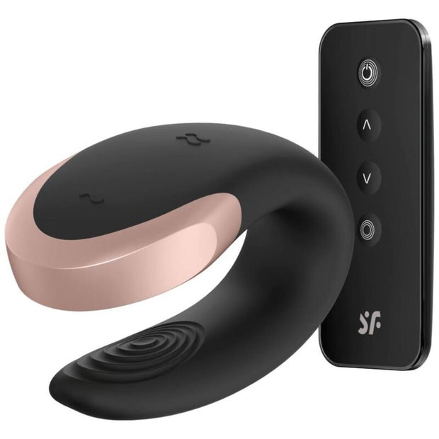 SATISFYER - Ylellinen musta parivibraattori Double Love