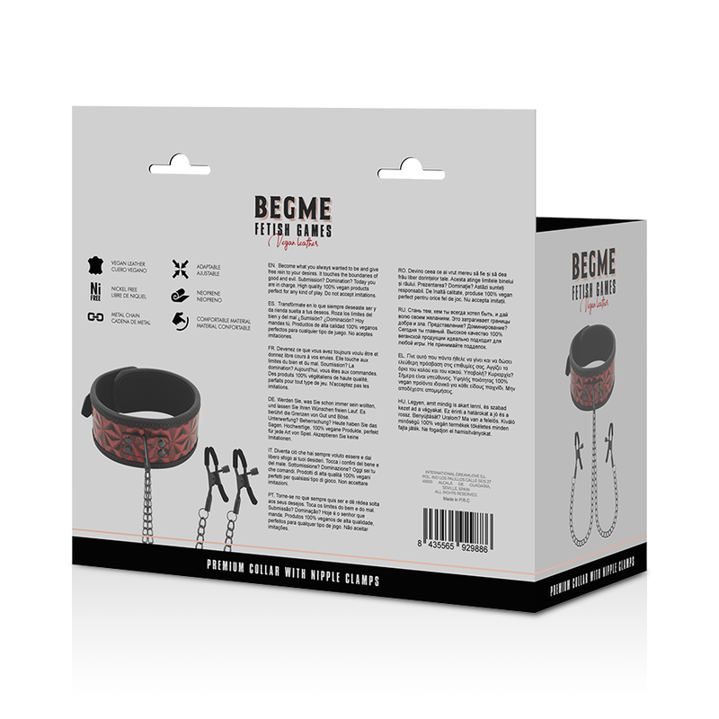BEGME - Red Edition -  kaulapanta nännipihdeillä