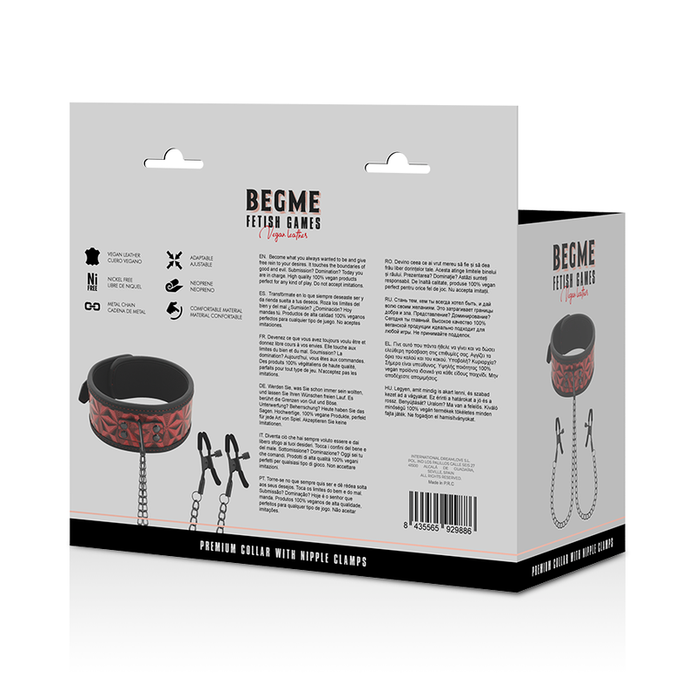 BEGME - Red Edition -  kaulapanta nännipihdeillä