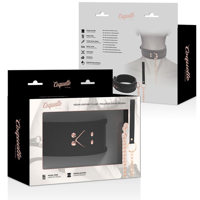 COQUETTE CHIC DESIRE – HALSBAND I VEGANLÄDER MED NEOPRENFODER