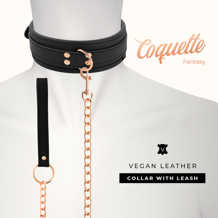COQUETTE CHIC DESIRE – HALSBAND I VEGANLÄDER MED NEOPRENFODER