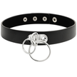 COQUETTE CHIC DESIRE - CHOKER I VEGANLÄDER MED DUBBLA RINGAR