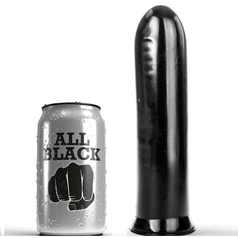 ALL BLACK - Paksu dildo 19 cm, musta