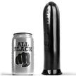 ALL BLACK - Paksu dildo 19 cm, musta