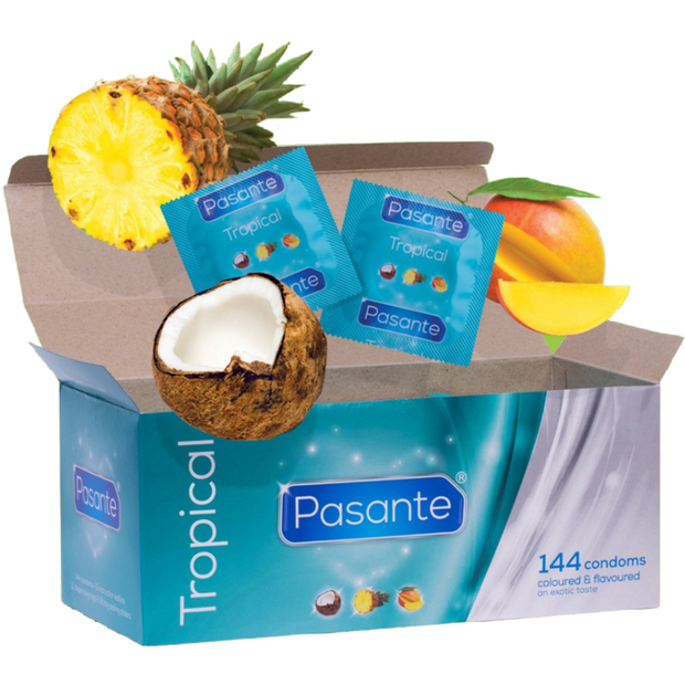 PASANTE - Tropical makukondomit 144 kpl