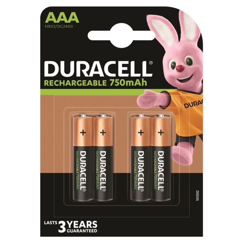 DURACELL - Ladattava AAA-paristo HR03 750 mAh 4 kpl