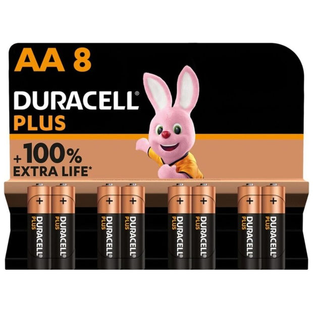 DURACELL - Power 100 AA LR6 alkaliparisto, 8 kpl