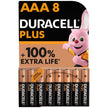DURACELL - PLUS POWER 100 AAA LR03 alkaliparisto 8 kpl