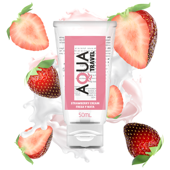 AQUA TRAVEL - Mansikanmakuinen vesipohjainen liukuvoide 50 ml