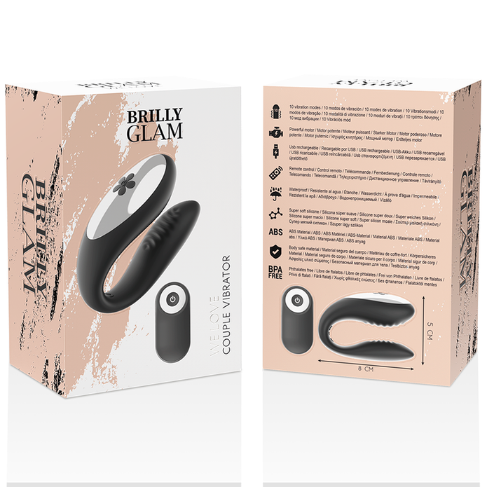 BRILLY GLAM - Black kauko-ohjattava parivibraattori