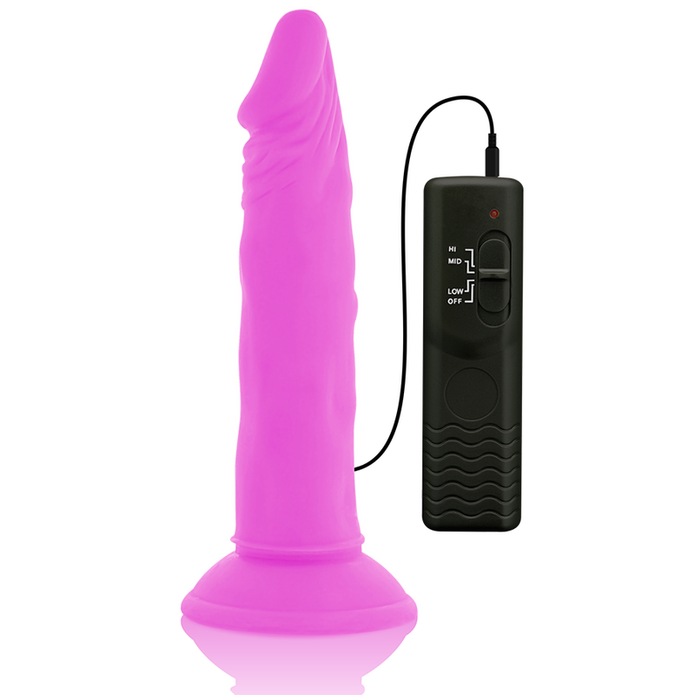 DIVERSIA - Joustava värisevä dildo  23 CM -O- 4.3 CM