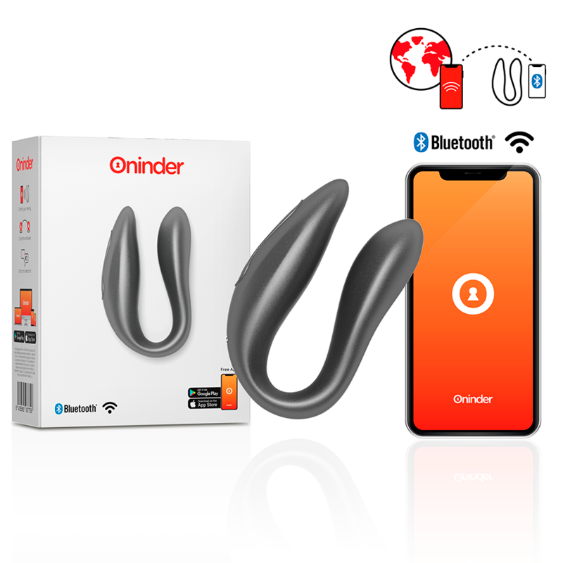 ONINDER - LISBOA SVART G-PUNKT- & KLITORISSTIMULATOR - GRATIS APP