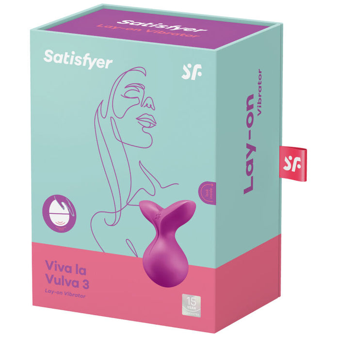 SATISFYER - VIVA LA VULVA 3 PÅLÄGG SVENSK VIBRATOR LILA