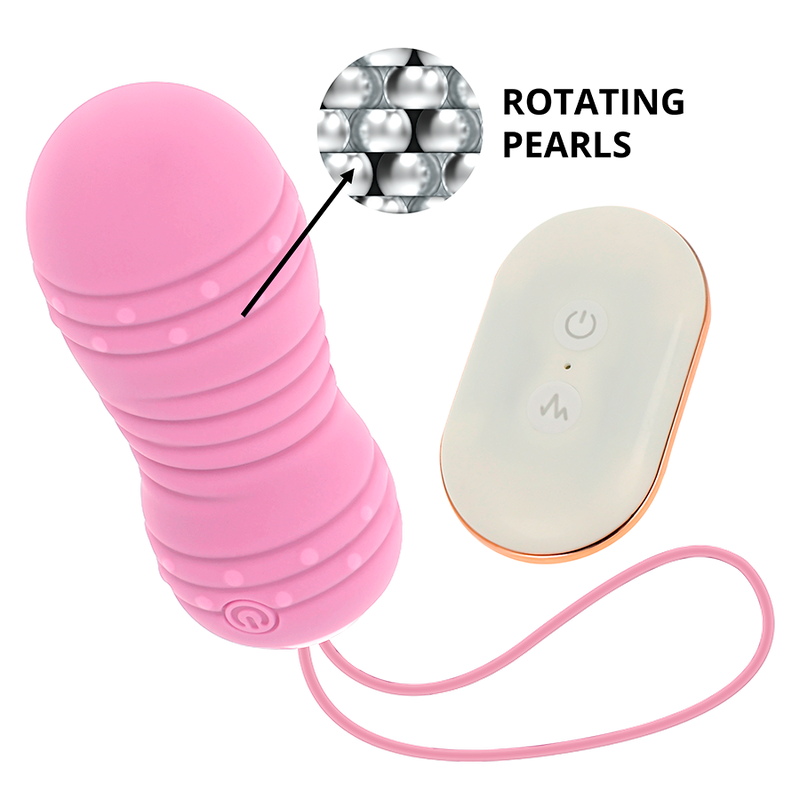 OHMAMA - Kauko-ohjattava vibraattorimuna, 7 pyörivää toimintoa, pinkki