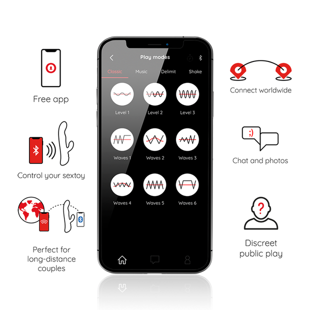 ONINDER - OSLO VIBRATION & ROTATION BLACK - GRATIS APP