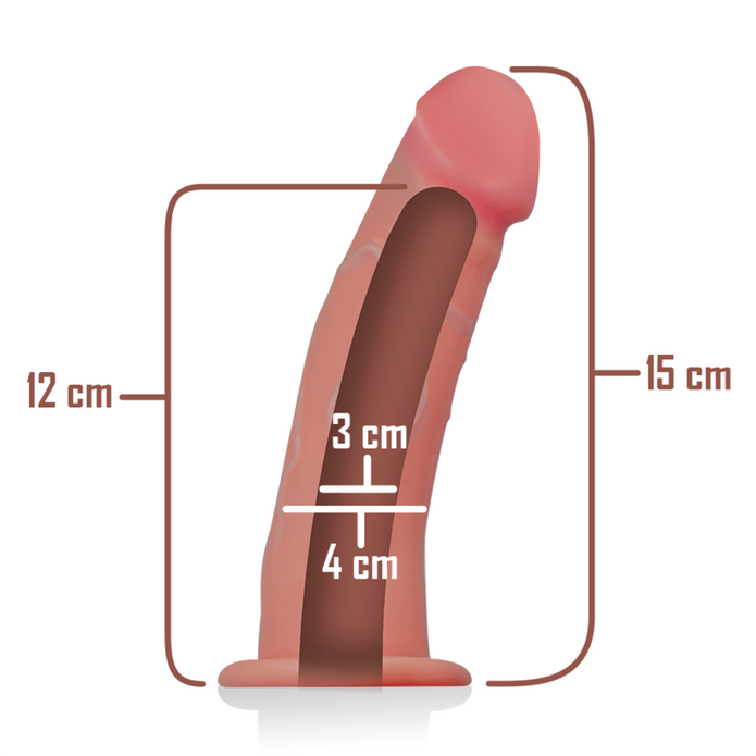 INTENSE - URHÅLAD SELE MED DILDO 16 X 3 CM