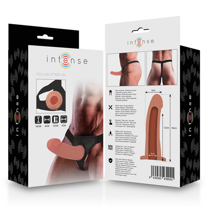 INTENSE - URHÅLAD SELE MED DILDO 16 X 3 CM