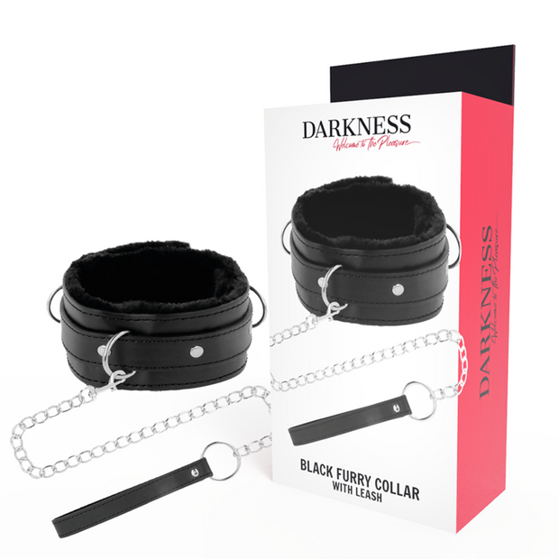 DARKNESS - Mukava kaulapanta nahkaketjulla
