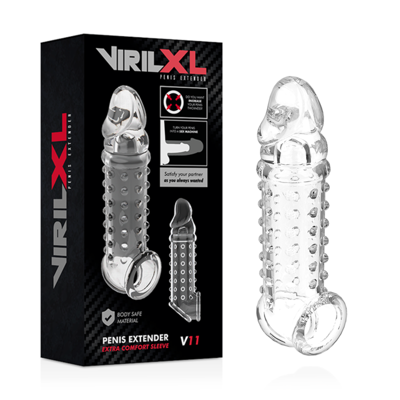 VIRILXL - Penishihna ja jatke V11 läpinäkyvä