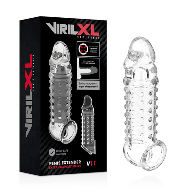 VIRILXL - Penishihna ja jatke V11 läpinäkyvä