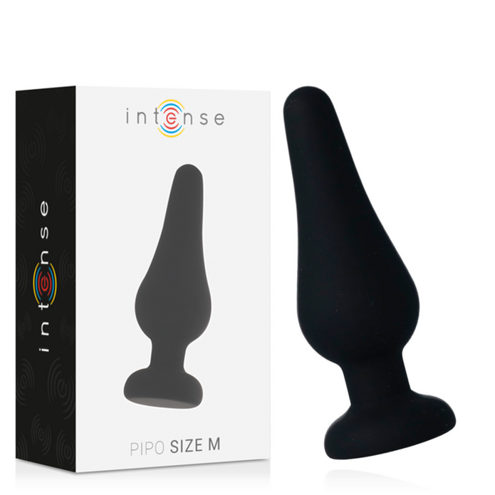 INTENSE - Anaalitappi  M, musta silikoni 11 cm