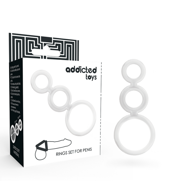 ADDICTED TOYS - RINGSET FÖR PENIS TRANSPARENT