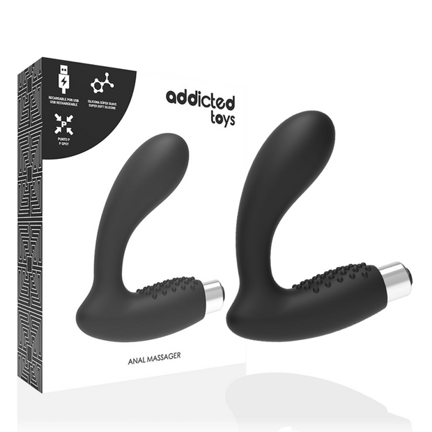 ADDICTED TOYS - PROSTATAVIBRATOR UPPLADDNINGSBAR MODELL 5 - SVART
