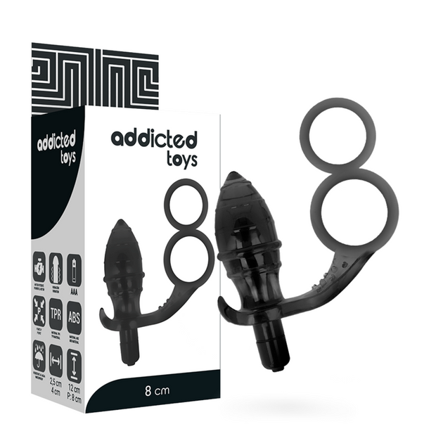ADDICTED TOYS - Anaalitappi, jossa kaksi rengasta