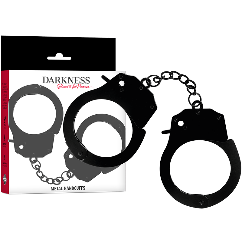 DARKNESS - Metalliset mustat käsiraudat