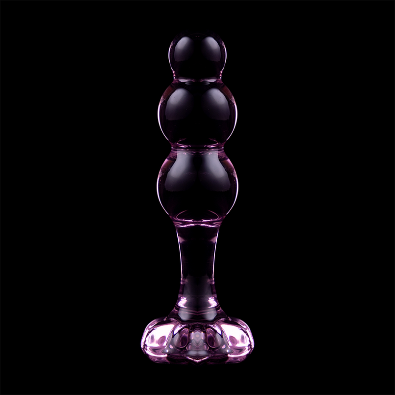 NEBULA SERIEN AV IBIZA - MODELL 1 ANALPLUG BOROSILIKATGLAS ROSA 10,5 CM -O- 3 CM