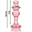 NEBULA SERIEN AV IBIZA - MODELL 1 ANALPLUG BOROSILIKATGLAS ROSA 10,5 CM -O- 3 CM