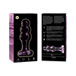 NEBULA SERIEN AV IBIZA - MODELL 1 ANALPLUG BOROSILIKATGLAS ROSA 10,5 CM -O- 3 CM