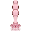 NEBULA SERIEN AV IBIZA - MODELL 1 ANALPLUG BOROSILIKATGLAS ROSA 10,5 CM -O- 3 CM