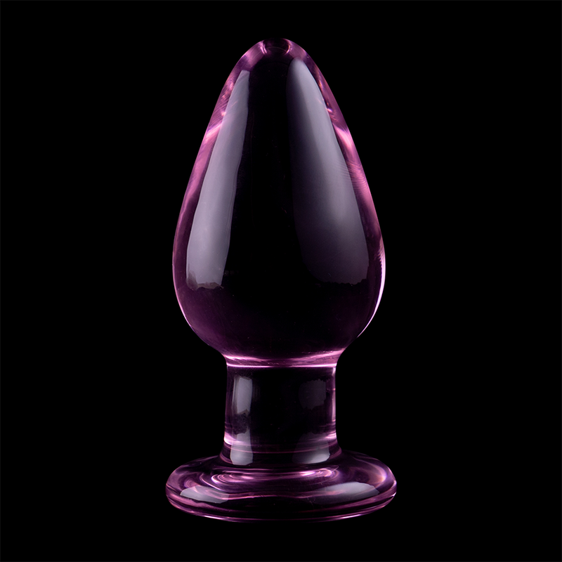 NEBULA SERIES BY IBIZA - MODEL 3 ANAL PLUG BOROSILICATE GLASS PINK 11 CM -O- 5 CM