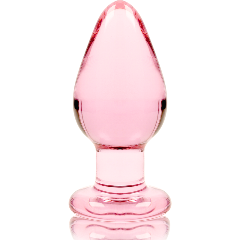 NEBULA SERIES BY IBIZA - MODEL 3 ANAL PLUG BOROSILICATE GLASS PINK 11 CM -O- 5 CM