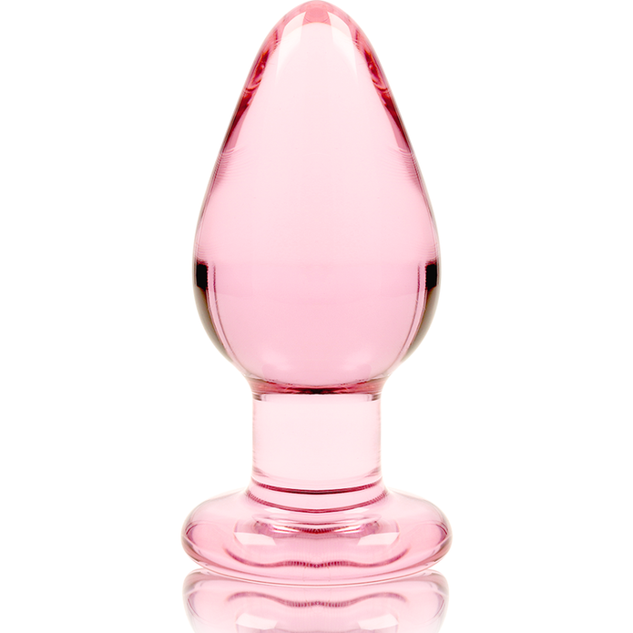 NEBULA SERIES BY IBIZA - MODEL 3 ANAL PLUG BOROSILICATE GLASS PINK 11 CM -O- 5 CM