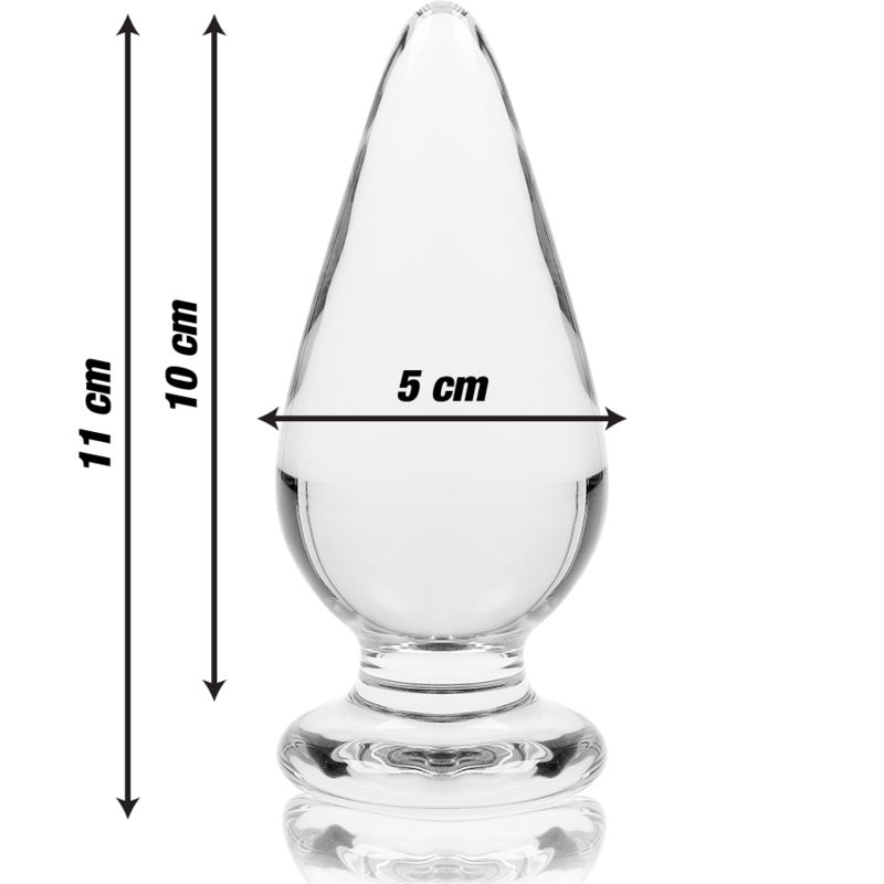 NEBULA-SERIEN FRÅN IBIZA - MODELL 4 ANALPLUGG BOROSILIKATGLAS KLAR 11 CM -O- 5 CM