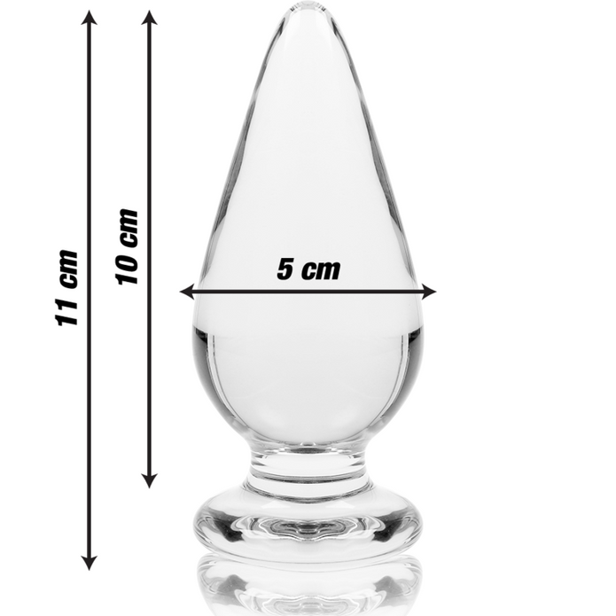 NEBULA-SERIEN FRÅN IBIZA - MODELL 4 ANALPLUGG BOROSILIKATGLAS KLAR 11 CM -O- 5 CM