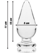 NEBULA-SERIEN FRÅN IBIZA - MODELL 4 ANALPLUGG BOROSILIKATGLAS KLAR 11 CM -O- 5 CM