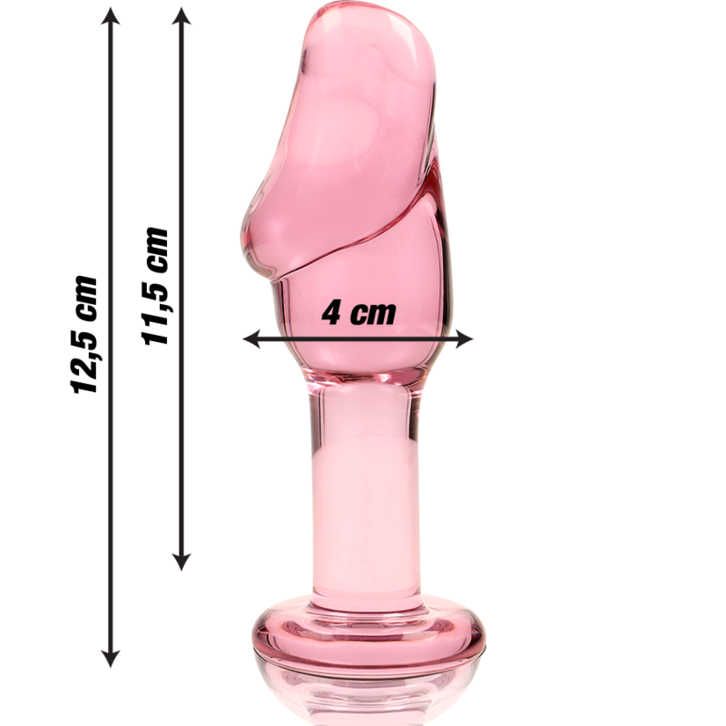 NEBULA SERIES AV IBIZA - MODELL 6 ANALPLUGG BOROSILIKATGLAS ROSA 12,5 CM -O- 4 CM