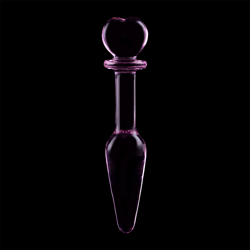 NEBULA SERIES BY IBIZA - MODELL 7 ANALSPLUGG BOROSILIKATGLAS ROSA 13.5 CM -O- 3 CM