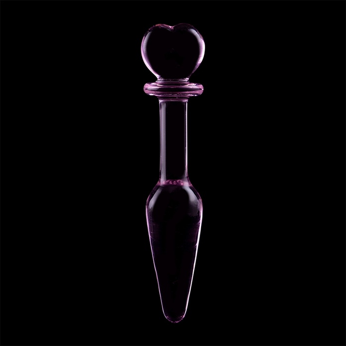 NEBULA SERIES BY IBIZA - MODELL 7 ANALSPLUGG BOROSILIKATGLAS ROSA 13.5 CM -O- 3 CM