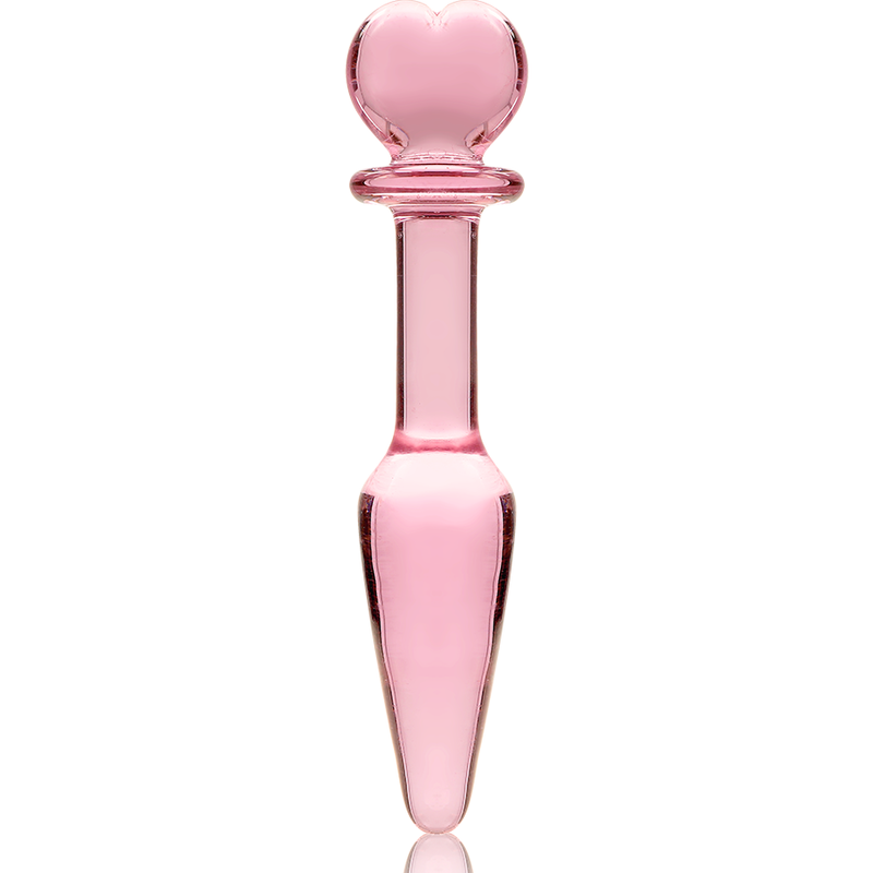 NEBULA SERIES BY IBIZA - MODELL 7 ANALSPLUGG BOROSILIKATGLAS ROSA 13.5 CM -O- 3 CM