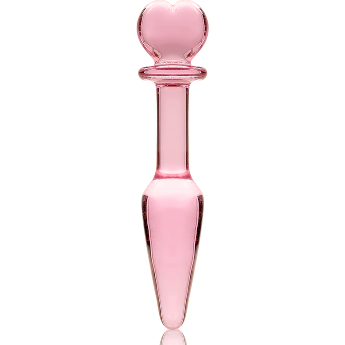 NEBULA SERIES BY IBIZA - MODELL 7 ANALSPLUGG BOROSILIKATGLAS ROSA 13.5 CM -O- 3 CM