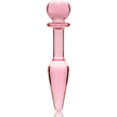 NEBULA SERIES BY IBIZA - MODELL 7 ANALSPLUGG BOROSILIKATGLAS ROSA 13.5 CM -O- 3 CM