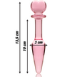 NEBULA SERIES BY IBIZA - MODELL 7 ANALSPLUGG BOROSILIKATGLAS ROSA 13.5 CM -O- 3 CM