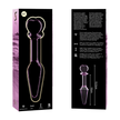 NEBULA SERIES BY IBIZA - MODELL 7 ANALSPLUGG BOROSILIKATGLAS ROSA 13.5 CM -O- 3 CM