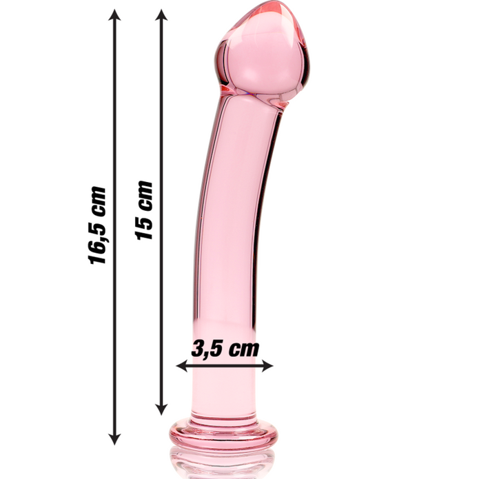 NEBULA SERIES AV IBIZA - MODELL 11 DILDO BOROSILIKATGLAS ROSA 16 CM -O- 3 CM