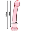 NEBULA SERIES AV IBIZA - MODELL 11 DILDO BOROSILIKATGLAS ROSA 16 CM -O- 3 CM